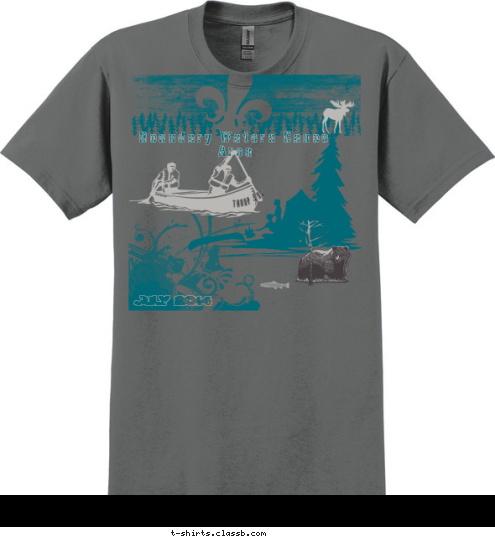 Boundary Waters Canoe Area Troop 505 July 2014  T-shirt Design 