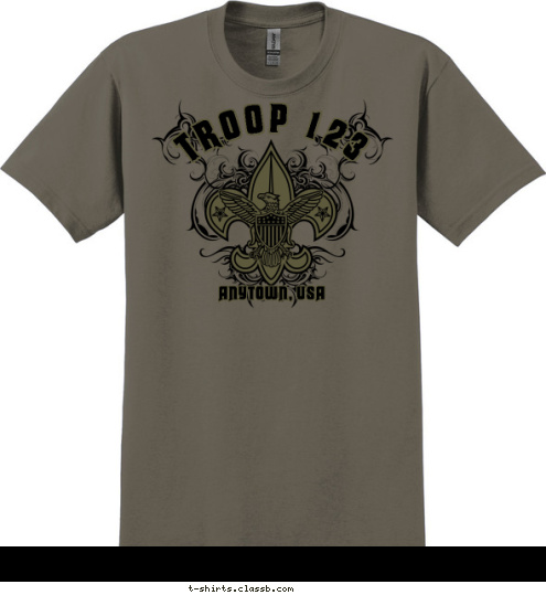 ANYTOWN, USA TROOP 123 T-shirt Design 