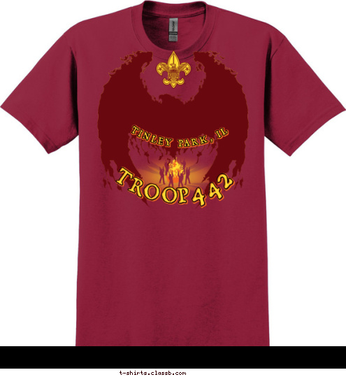 TINLEY PARK, IL 442 TROOP T-shirt Design 