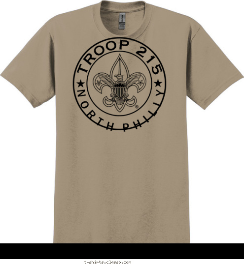 Phila ,Pa. West won
1972 N O R T H  P H I L L Y TROOP 215 T-shirt Design 