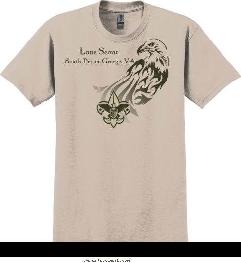 South Prince George, VA Lone Scout T-shirt Design 