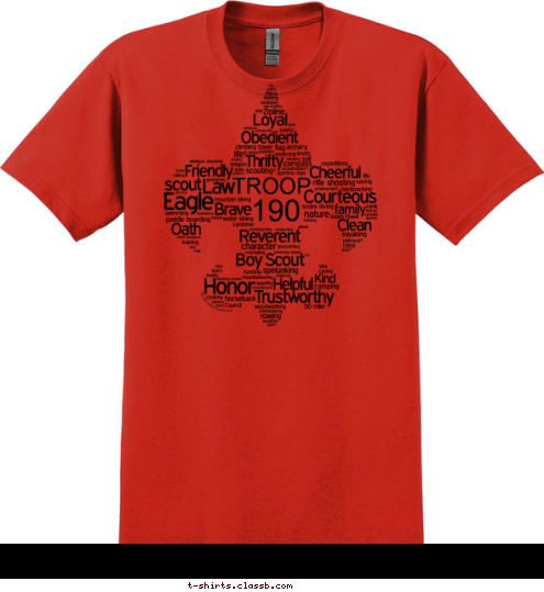 75 Years of Being Prepared  190 TROOP T-shirt Design 