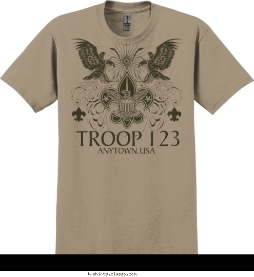 ANYTOWN, USA TROOP 123 T-shirt Design 