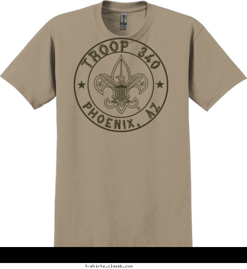 TROOP 340 Phoenix, AZ T-shirt Design 