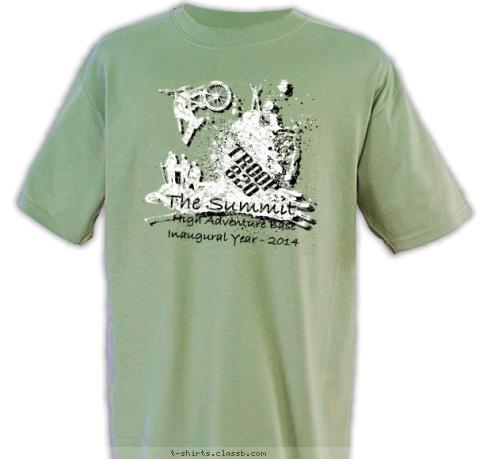 High Adventure Base
Inaugural Year - 2014 TROOP
820 The Summit T-shirt Design 