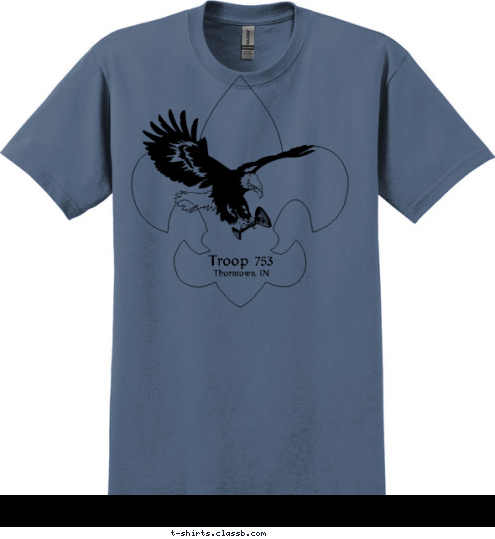 THREE QUESTIONS

1. What is your name?

Troop 753.

2. What is your quest?

We seek the coveted Eagle award.

3. What is the unladen air
speed of a swallow?

African or European? Thorntown, IN Troop 753 T-shirt Design 