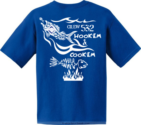 532 Crew Florida Fishing Adventure 532 HOOK'EM COOK'EM Venturing CREW & Easton, Maryland T-shirt Design 