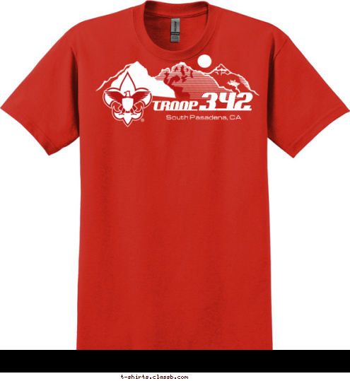 TROOP 342 South Pasadena, CA T-shirt Design 