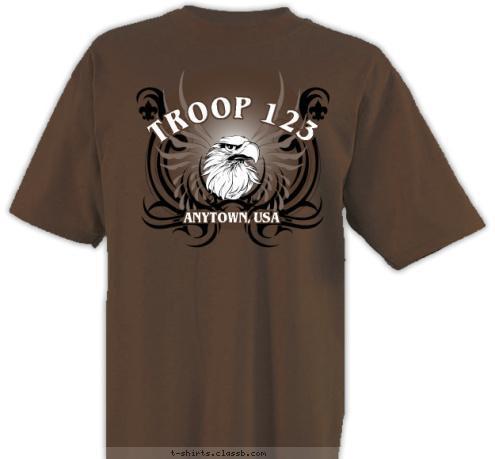 ANYTOWN, USA TROOP 123 T-shirt Design 