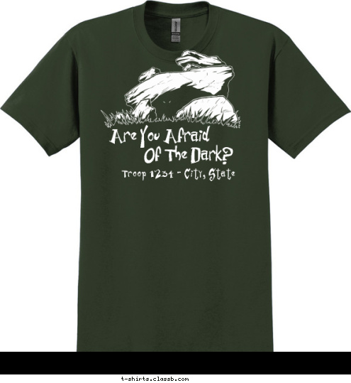 Move To Your Own Music Troop 1234 - City, State Of The Dark? Are You Afraid T-shirt Design SP230