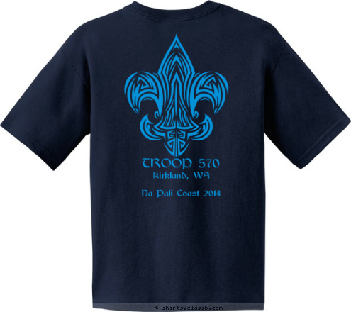 Shark Patrol
Kauai High Adventure TROOP 570 Kirkland, WA

Na Pali Coast 2014 T-shirt Design 