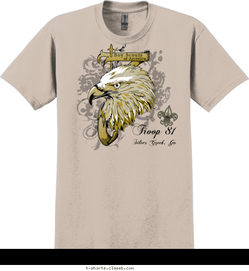 Troop 81 Silver Creek, Ga Boy Scouts
 of America T-shirt Design 