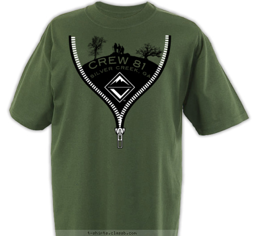 SILVER CREEK, GA CREW 81 T-shirt Design 