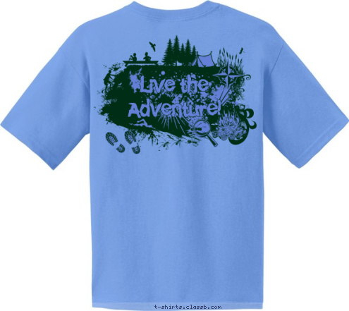 ANYTOWN, USA BOY SCOUT TROOP 123 Live the Adventure! 1958 Nashville, TN 249 TRO USA SINCE OP STRONG LEADERS  STRONG VALUES T-shirt Design Adventure Awaits...