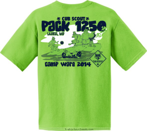 New Text Camp Ware 2014 LAUREL, MD St. Mary of the Mills Pack
1250 CUB SCOUT PACK 1250 T-shirt Design 