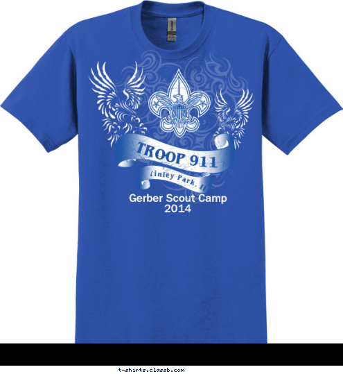 
Gerber Scout Camp
2014 TROOP 911 Tinley Park, IL T-shirt Design 