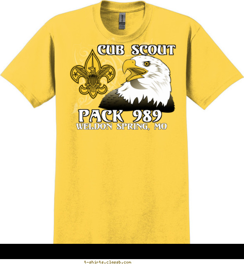 Cub Scout Weldon Spring, MO Pack 989 T-shirt Design 