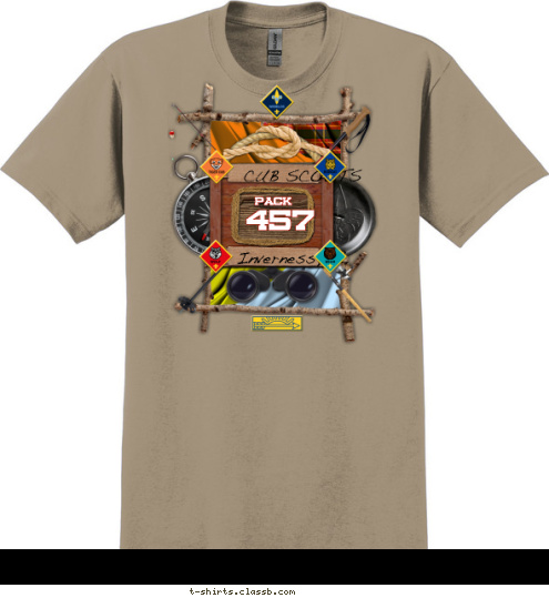 Inverness, FL CUB SCOUTS 457 PACK T-shirt Design 