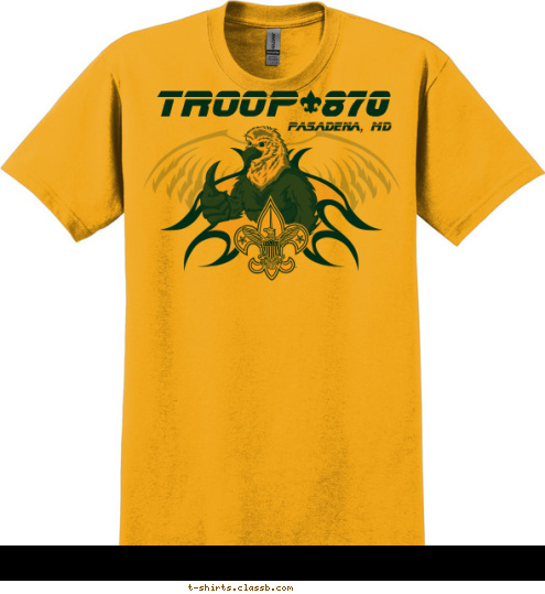 pasadena, md troop 870 T-shirt Design 