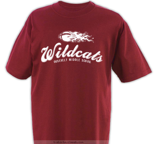 getyourshirts.com ROOSEVELT MIDDLE SCHOOL Wildcats T-shirt Design SP158