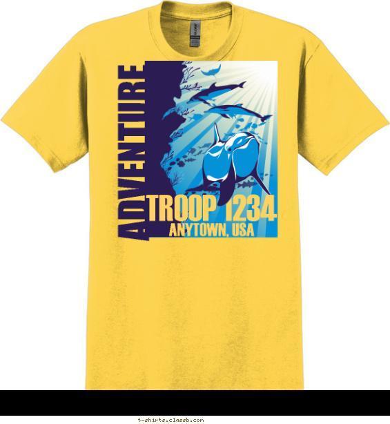 Bright Dolphins T-shirt Design