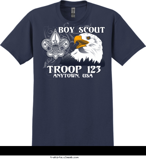 BOY SCOUT ANYTOWN, USA TROOP 123 T-shirt Design 