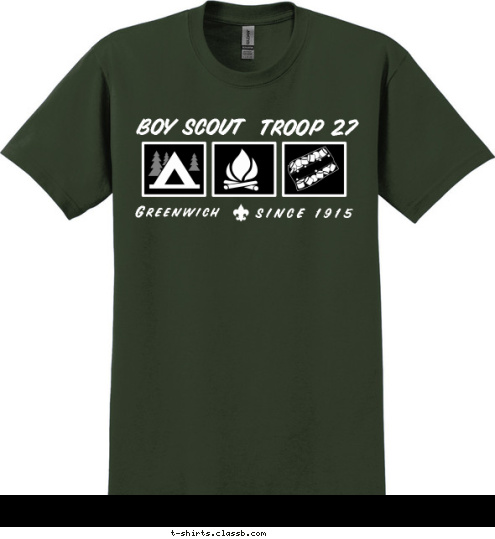   Greenwich TROOP 27 SINCE 1915 BOY SCOUT T-shirt Design 