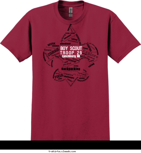 TROOP 29 Lynchburg, VA BOY SCOUT T-shirt Design 