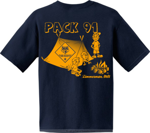 ZIMMERMAN, MN PACK 91 PACK 91 Zimmerman, MN CUB SCOUT T-shirt Design 