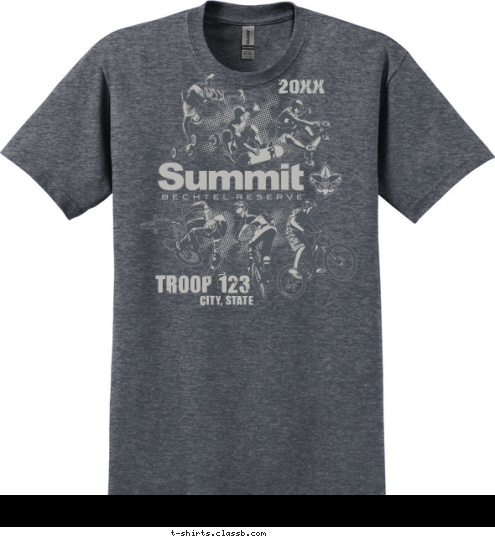 2017 CITY, STATE TROOP 123 T-shirt Design SP5157