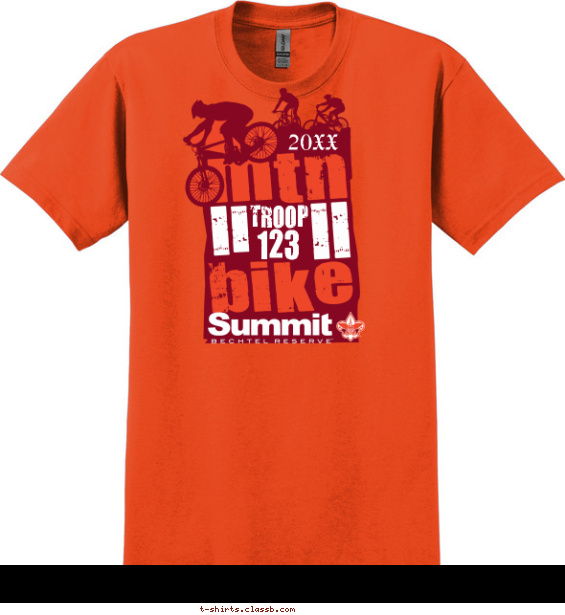 Summit Mountain Bike T-shirt Design