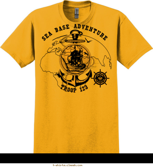 Your text here! TROOP 123 FLORIDA SEA BASE T-shirt Design SP5188