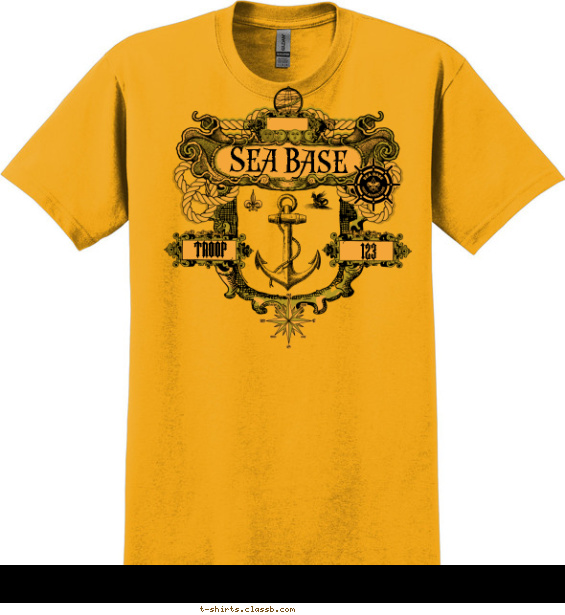 Sea Base Underwater Anchor T-shirt Design