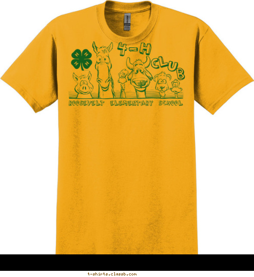 4-H ROOSEVELT ELEMENTARY SCHOOL B U L C T-shirt Design 