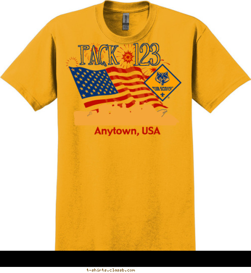 PACK  123 Anytown, USA T-shirt Design 