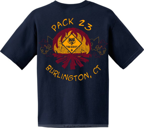 Burlington, CT PACK 23 Pack 23 Burlington, CT T-shirt Design 