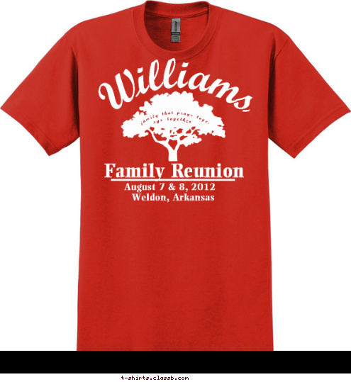 Williams Weldon, Arkansas August 7 & 8, 2012 Family Reunion stays together.