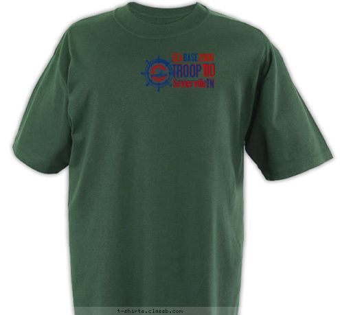 TN Sevierville 110 TROOP 2009 BASE SEA T-shirt Design 