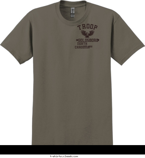 TROOP 123 EST. 1950 NORTH CAROLINA New Text GOLDSBORO  New Text T-shirt Design 