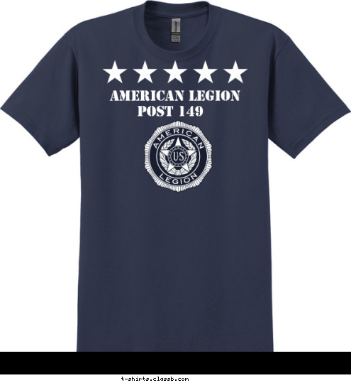 AMERICAN LEGION
 POST 149
 POST 1234 AMERICAN LEGION T-shirt Design 