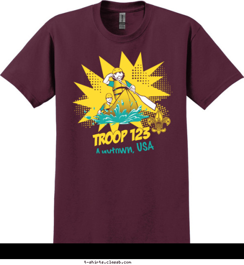 Anytown, USA TROOP 123 T-shirt Design SP5213