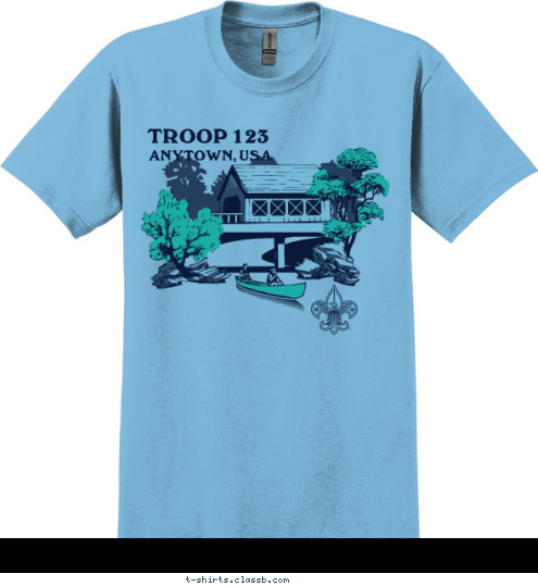 ANYTOWN, USA TROOP 123 T-shirt Design SP5216