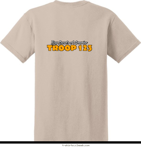 Boy Scouts of America TROOP 123 SHARK Patrol T-shirt Design 