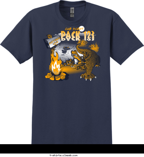 ANYTOWN,
 USA CUB SCOUT PACK 123 T-shirt Design 