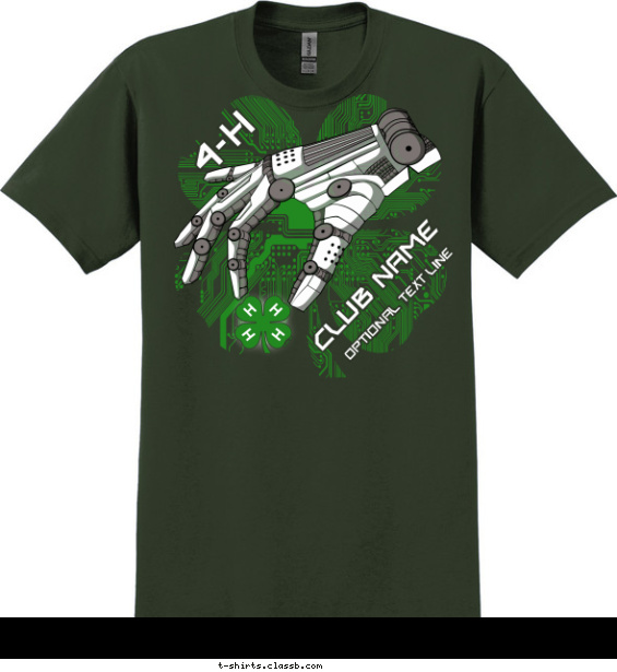 4-H Robotic Hand T-shirt Design