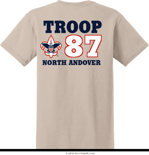 NORTH ANDOVER NORTH ANDOVER 87 87 TROOP TROOP T-shirt Design 