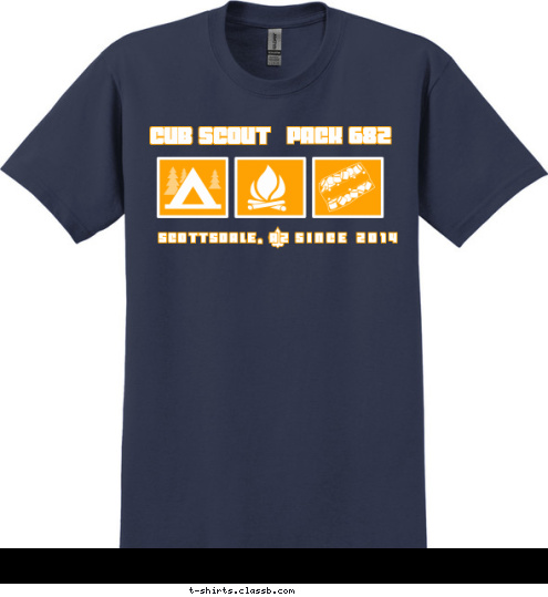 SCOTTSDALE, AZ PACK 682 SINCE 2014 CUB SCOUT T-shirt Design 