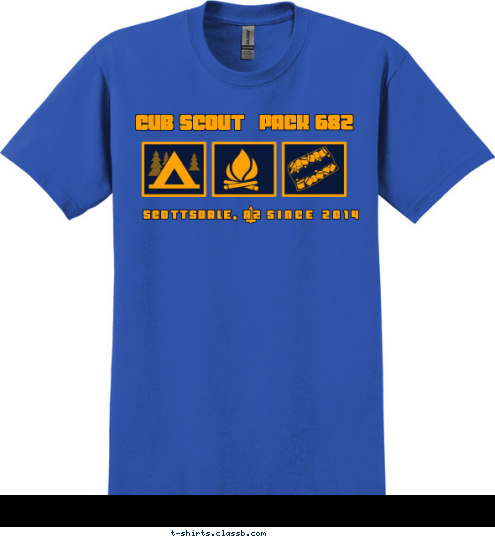 SCOTTSDALE, AZ PACK 682 SINCE 2014 CUB SCOUT T-shirt Design 