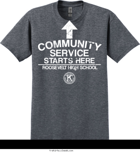 Community Service Starts Here T-shirt Design