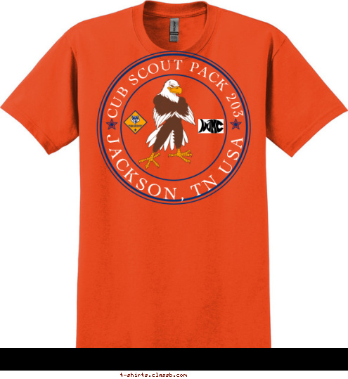 JACKSON, TN USA CUB SCOUT PACK 203 T-shirt Design 